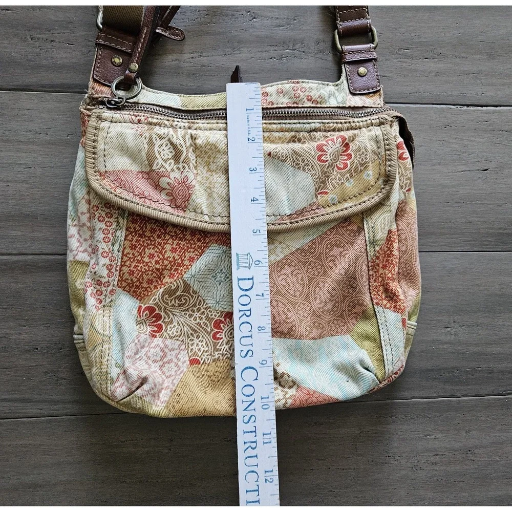 Vintage Fossil Purse Cloth Floral Patchwork Shoulder/Crossbody Bag - Picture 6 of 7